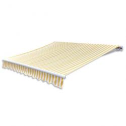 Auvent pliable manuel 300 cm Jaune/blanc alsavelo