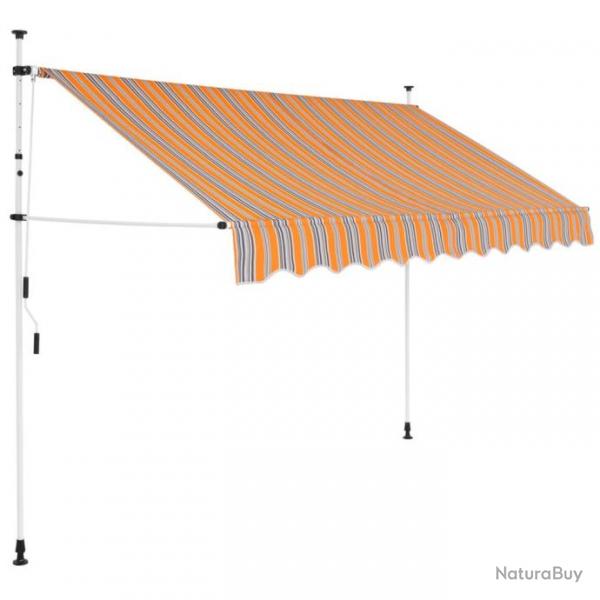 Auvent rtractable manuel 250 cm Rayures jaunes et bleues alsavelo