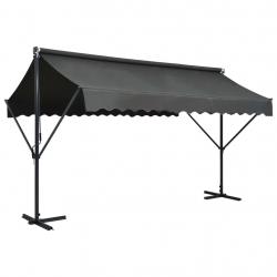 Auvent sur pied 400 x 300 cm Anthracite alsavelo