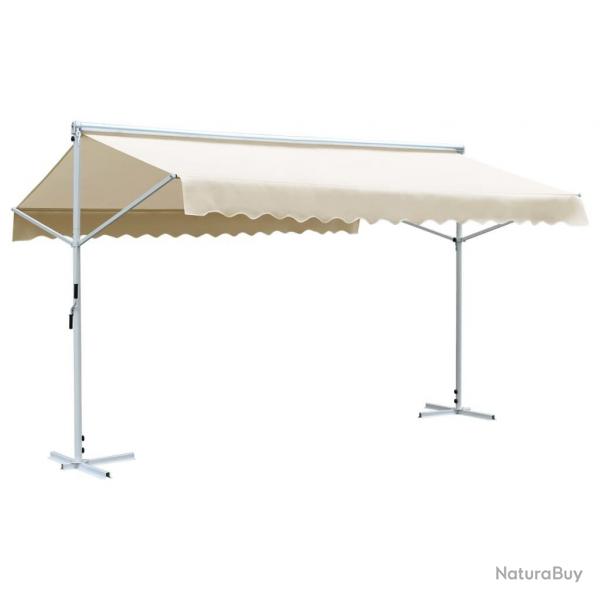 Auvent sur pied 500 x 300 cm Crme alsavelo