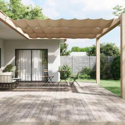 Auvent vertical Taupe 140x600 cm Tissu oxford alsavelo