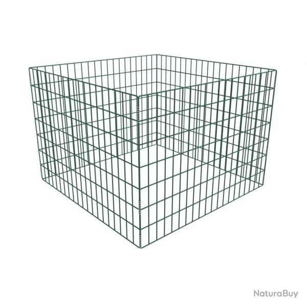 Bac  compost carr en maille de jardin 100 x 100 x 70 cm alsavelo