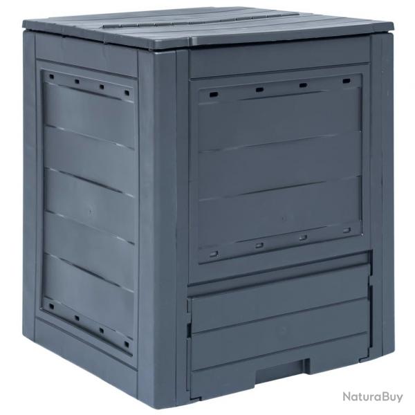 Bac  compost de jardin Gris 60x60x73 cm 260 L alsavelo