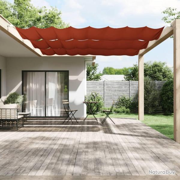 Auvent vertical Terre cuite 140x420 cm Tissu oxford alsavelo