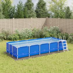 Bâche de piscine gris clair 550x280 cm géotextile polyester alsavelo