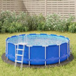 Bâche de piscine gris clair Ø306 cm géotextile polyester alsavelo