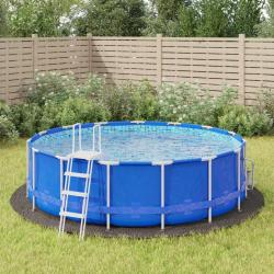 Bâche de piscine gris clair Ø428 cm géotextile polyester alsavelo
