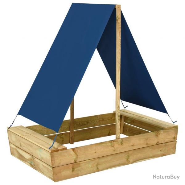 Bac  sable avec toit 80x60x97,5 cm Bois de pin imprgn alsavelo