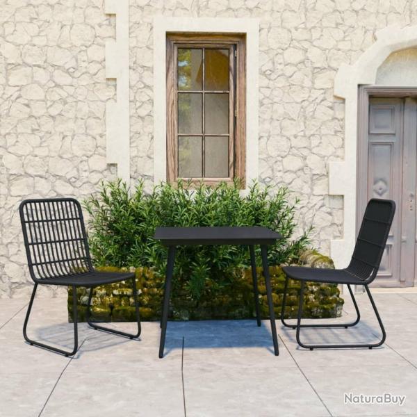 Ensemble  manger d'extrieur 3 pcs rsine tresse et verre alsavelo