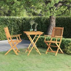 Ensemble à manger de jardin pliable 3 pcs Bois d'acacia solide