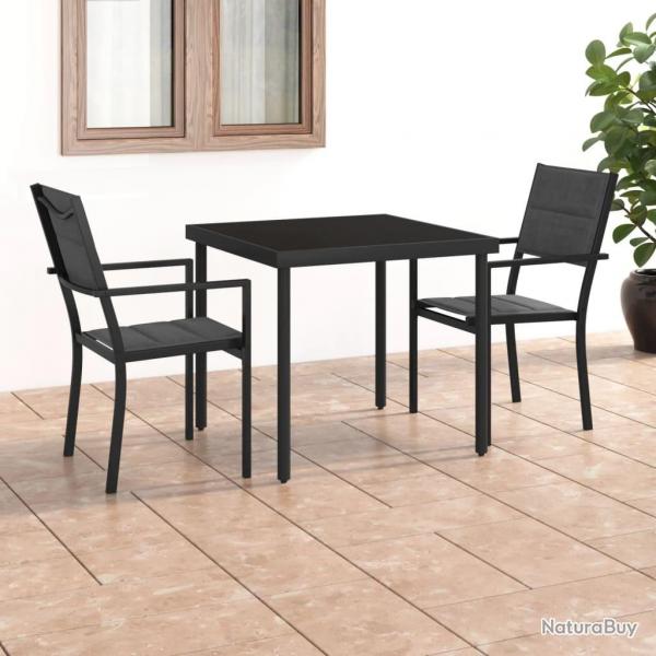 Ensemble  manger d'extrieur 3 pcs Acier alsavelo