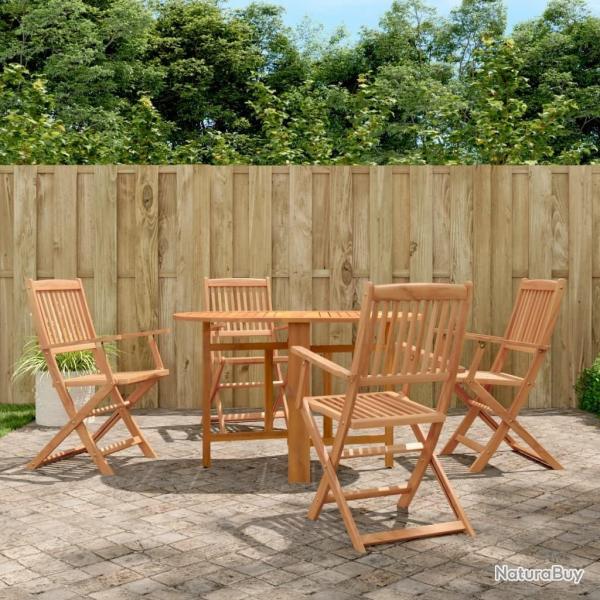 Ensemble  manger d'extrieur pliable 5pcs Bois d'acacia solide alsavelo
