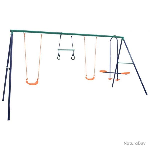 balanoire et anneaux de gymnastique 4 places Acier alsavelo