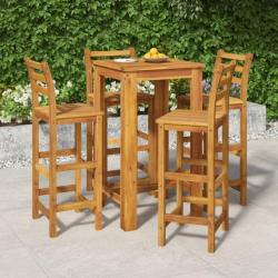 bar de jardin 5 pcs bois d'acacia solide