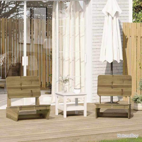 Chaises de jardin lot de 2 60x64x70,5 cm bois de pin imprgn