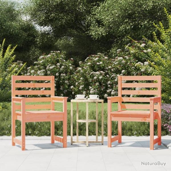Chaises de jardin lot de 2 60x48x91 cm bois massif de douglas alsavelo