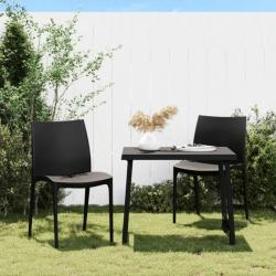 Chaises de jardin lot de 2 anthracite 50x46x80 cm polypropylène alsavelo