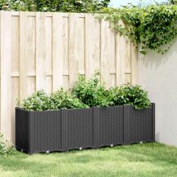 Jardinière noir 160x40x53 cm polypropylène alsavelo