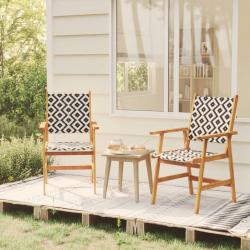 Chaises de jardin lot de 2 Bois d'acacia solide alsavelo