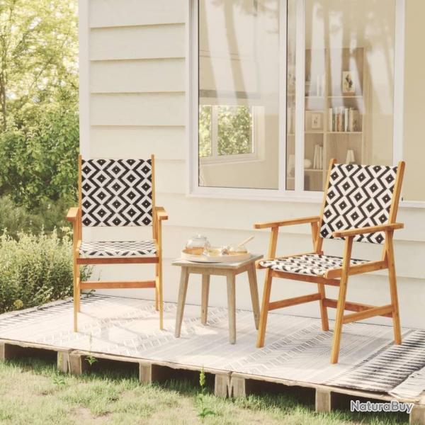 Chaises de jardin lot de 2 Bois d'acacia solide alsavelo
