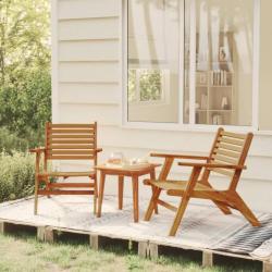 Chaises de jardin lot de 2 Bois d'acacia solide