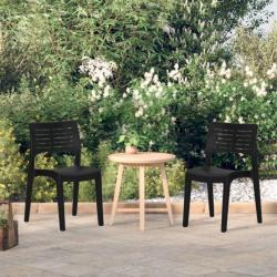 Chaises de jardin lot de 2 Anthracite Polypropylène