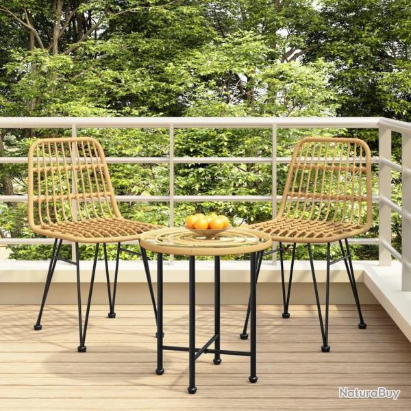 Chaises de jardin lot de 2 48x62x84 cm Rsine tresse alsavelo