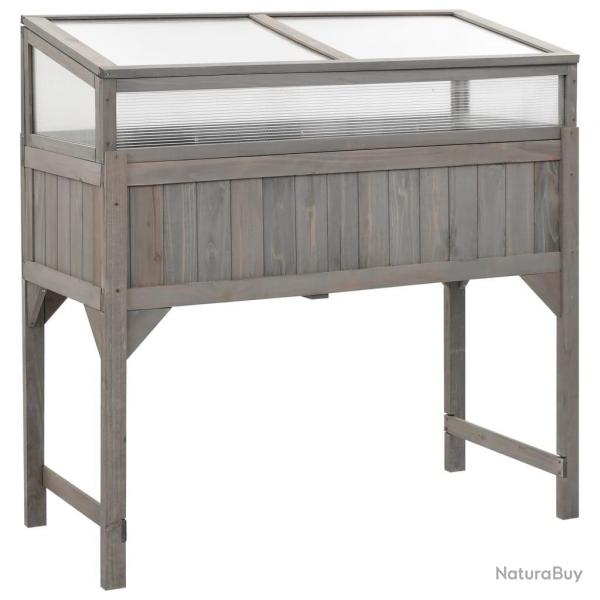 Lit surlev avec serre 110x54x120 cm Bois de sapin massif alsavelo