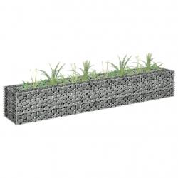 Lit surélevé à gabion Acier galvanisé 180x30x30 cm alsavelo