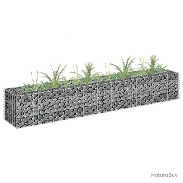 Lit surlev  gabion Acier galvanis 180x30x30 cm alsavelo