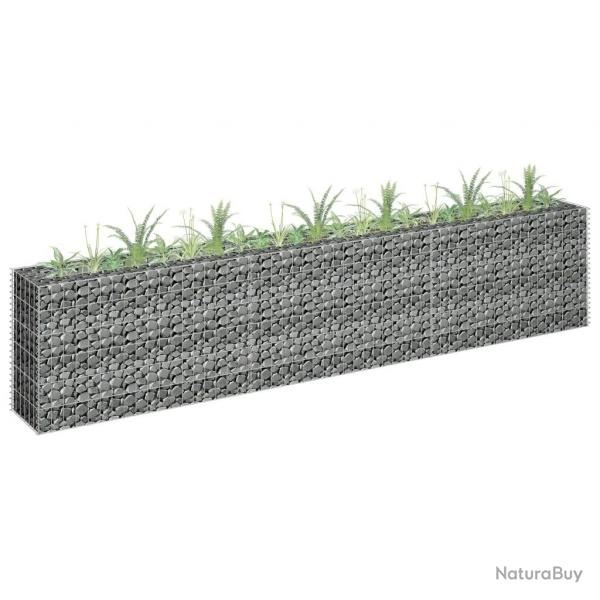 Lit surlev  gabion Acier galvanis 270x30x60 cm alsavelo