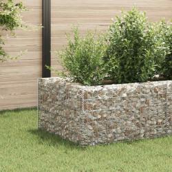 Lit surélevé à gabion Acier 360x90x50 cm alsavelo