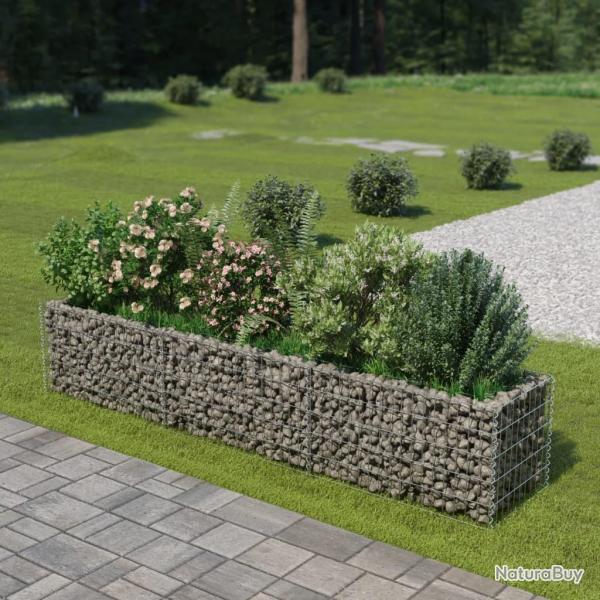 Lit surlev  gabion Acier galvanis 270x50x50 cm alsavelo