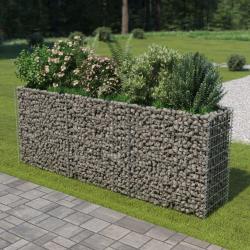 Lit surélevé à gabion Acier galvanisé 270x50x100 cm alsavelo