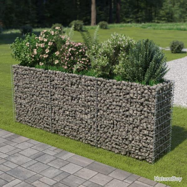 Lit surlev  gabion Acier galvanis 270x50x100 cm alsavelo