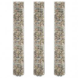 Lit surélevé à gabion circulaire 3pcs Acier galvanisé Ø30x200cm alsavelo