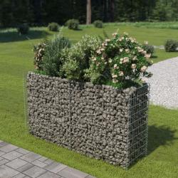 Lit surélevé à gabion Acier galvanisé 180x50x100 cm alsavelo