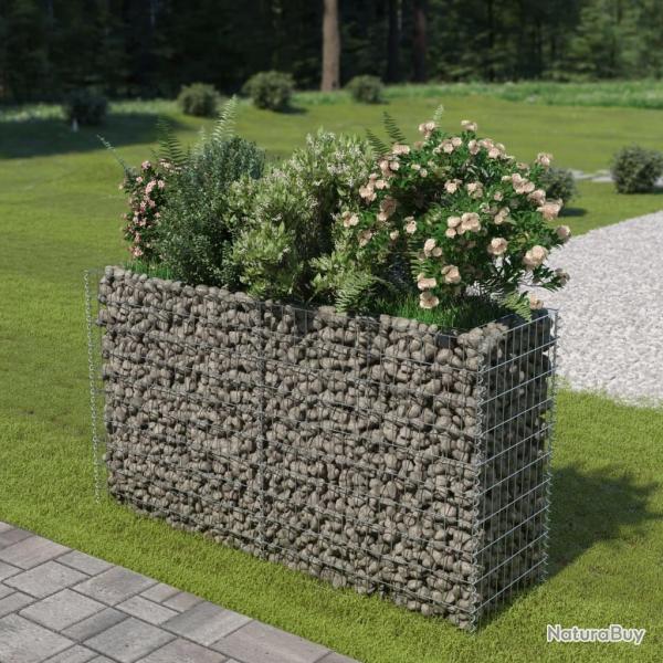 Lit surlev  gabion Acier galvanis 180x50x100 cm alsavelo