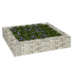 Lit surélevé à gabion Acier galvanisé 100x100x20 cm alsavelo
