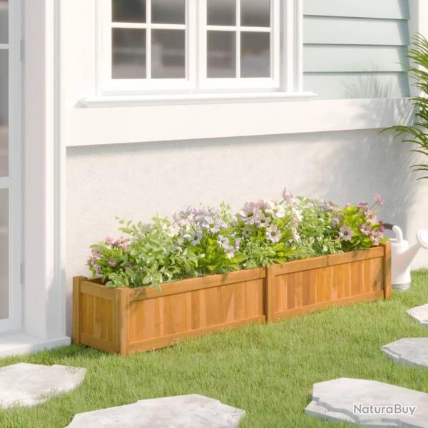 Lit surlev 150x30x25 cm bois massif de teck alsavelo