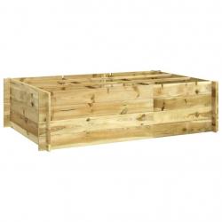 Lit surélevé 150x100x40 cm Bois imprégné alsavelo