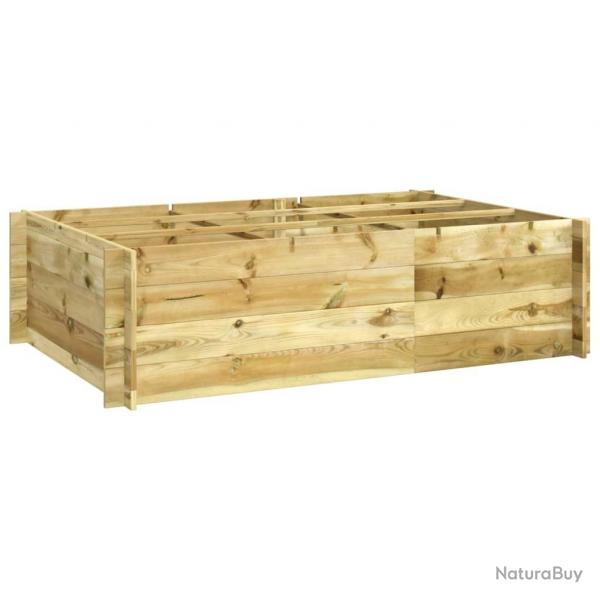 Lit surlev 150x100x40 cm Bois imprgn alsavelo