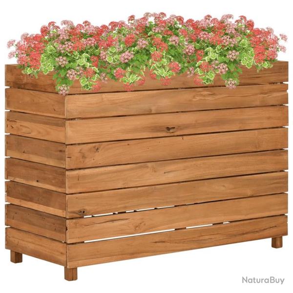 Lit surlev 100x40x72 cm bois de teck recycl et acier alsavelo