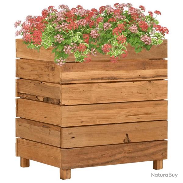 Lit surlev 50x40x55 cm bois de teck recycl et acier alsavelo