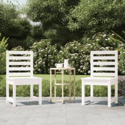 Chaises de jardin lot de 2 blanc 50x48x91,5 cm bois massif pin