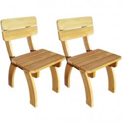 Chaises de jardin lot de 2 Pinède imprégnée alsavelo