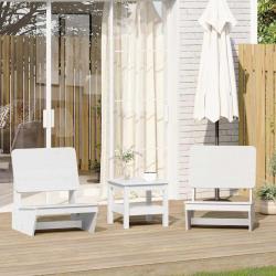 Chaises de jardin lot de 2 blanc 60x64x70,5 cm bois massif pin alsavelo