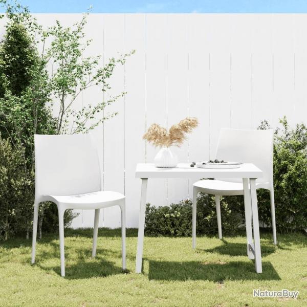 Chaises de jardin lot de 2 blanc 50x46x80 cm polypropylne alsavelo