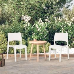 Chaises de jardin lot de 2 Blanc Polypropylène alsavelo