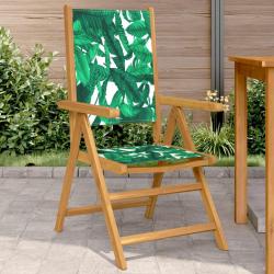 Chaises de jardin lot de 2 motif de feuilles acacia et tissu alsavelo